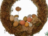 eggs and moss wreath