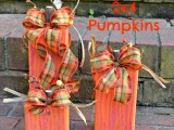 Easy 2×4 Pumpkins For Fall And Thanksgiving Decor
