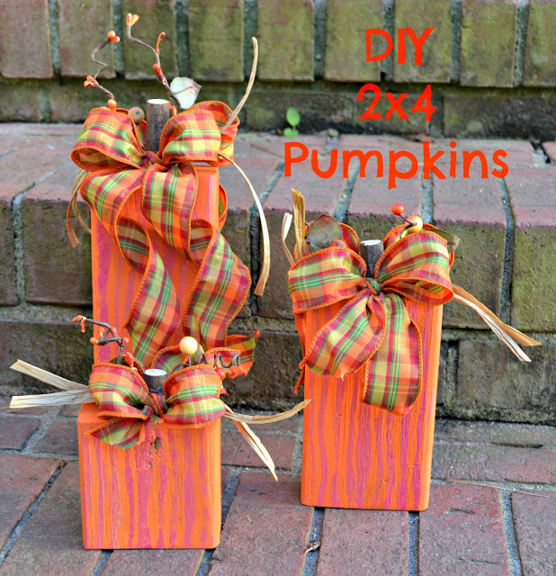 Easy 2x4 Pumpkins For Fall And Thanksgiving Decor