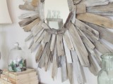 sunburst driftwood mirror