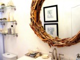 driftwood bathroom mirror
