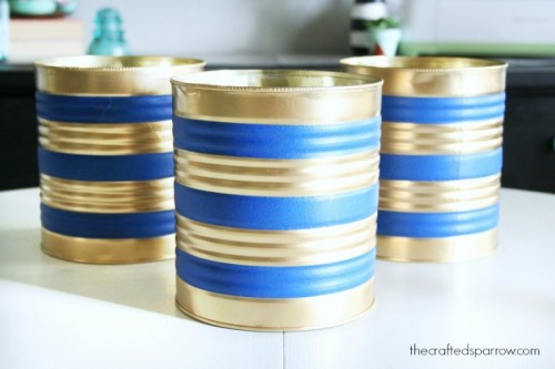 Easy And Budget Savvy DIY Painted Tin Can Planters