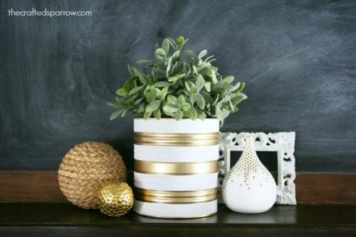 Easy And Budget Savvy DIY Painted Tin Can Planters
