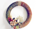 fall yarn wreath