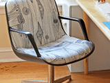 reupholstered steelcase chair