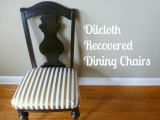 oilcloth chair makeover