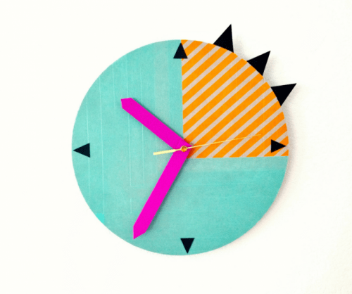 Easy And Fast DIY Colorful Washi Tape Clock
