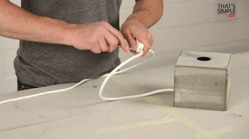 Easy And Minimalist DIY Concrete Base Lamp