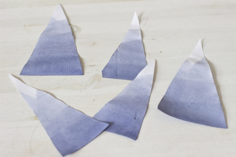 Picture Of easy and quick diy blue mountains paper mobile  3