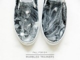 Easy And Quick Diy Marbled Trainers