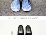 Easy And Quick Diy Marbled Trainers