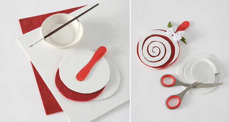 Picture Of easy diy candy cane coasters for christmas  2