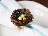 bird nest napkin rings