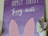 pastel bunny sign