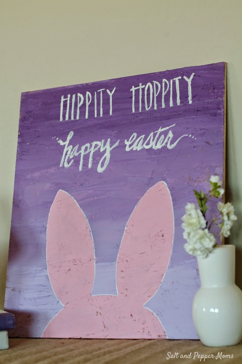 pastel bunny sign