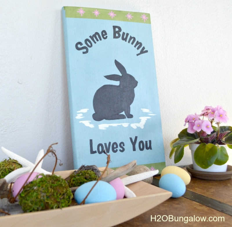 'Bunny Loves You' sign