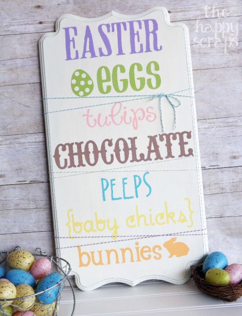 stenciled Easter sign (via thehappyscraps)