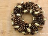 gilded pinecone wreath