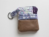 leather patchwork pouch