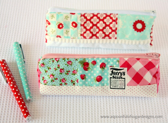 patchwork pencil case (via aspoonfulofsugardesigns)