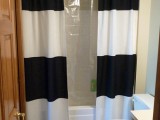 black and white shower curtain