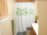 dotted shower curtain