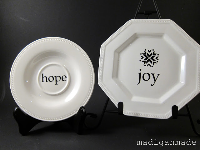 decorative Christmas plates (via madiganmade)