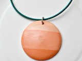 ombre wooden necklace