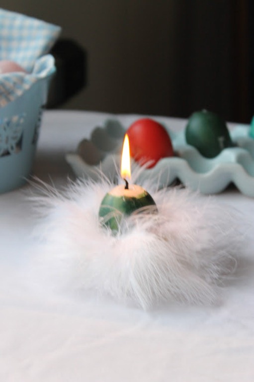 Egg Shaped Easter Candles