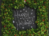 chalkboard Christmas wreath
