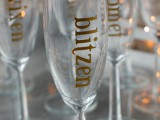 gold holiday champagne glasses