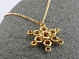 Christmas hex nut necklace
