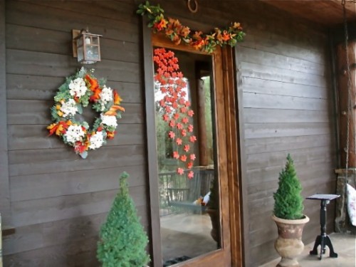 Faux leaves would work for outdoor decor too.