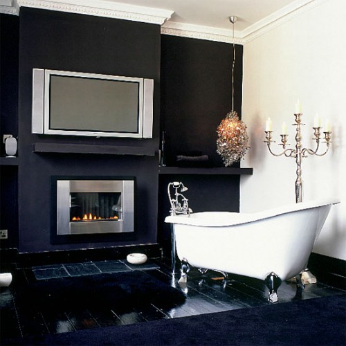 Fireplace In A Bathroom
