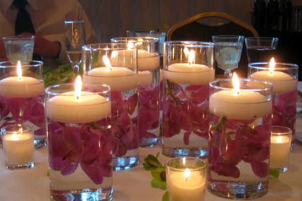 Floating Flowers And Candles