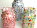 floral mason jars
