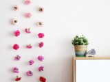 fresh flower wall hanging