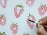 strawberry printed wall art
