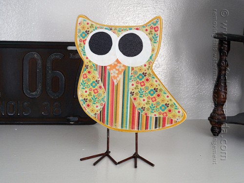 wooden decoupage owl (via craftsbyamanda)