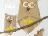 burlap owls
