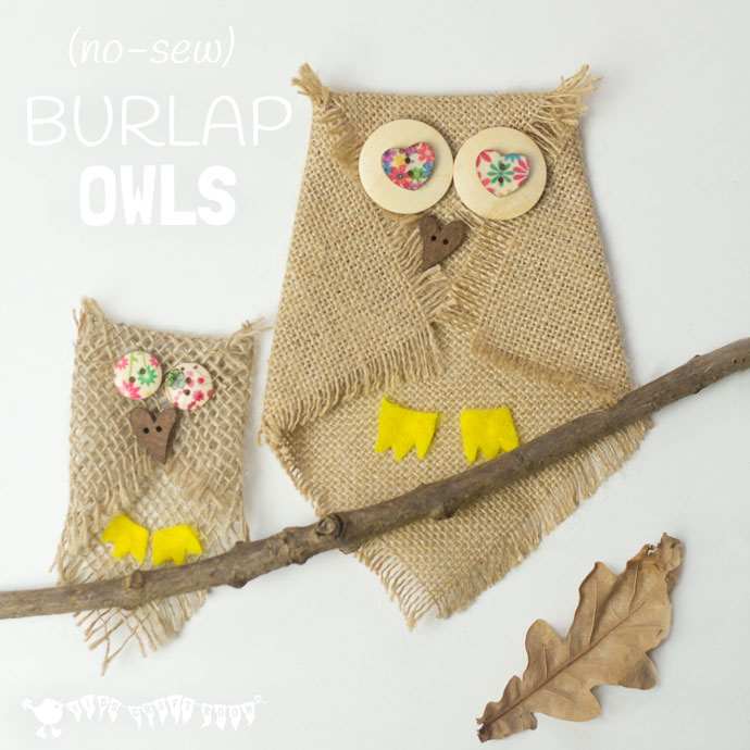 burlap owls