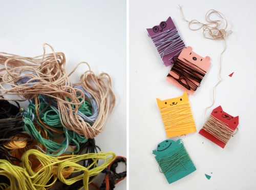 Fun And Colorful DIY Animal Thread Organizers