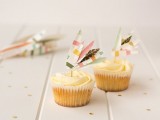 feather cupcake toppers
