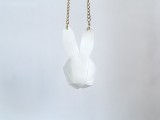 geo bunny pendant