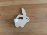 funny leather bunny brooch