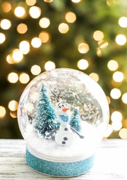 Fun DIY Frozen Olaf Snow Globe