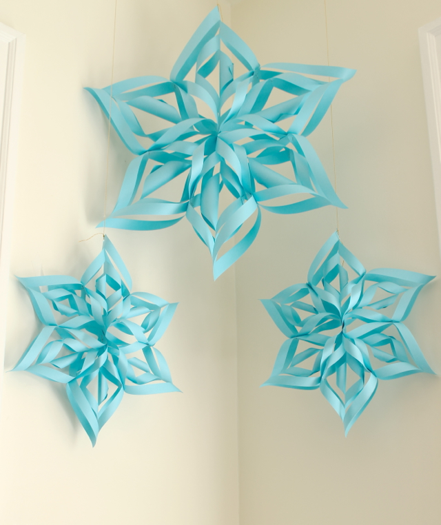 colorful paper snowflakes