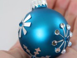 silver foil snowflake ornament