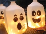 Ghost Lanters Of Milk Jugs