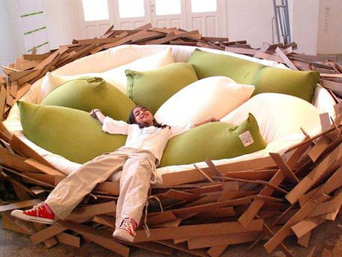 Giant Bird Nest Inspired Bed